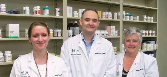 The Patient Rx Center Team. (L to R) Hannah B. Peabody, CPhT; Michael J. Reff, RPh, MBA; and Deborah R. Walters, RN, OCN. the new enterprise. It is a litmus test for all current and future activities.