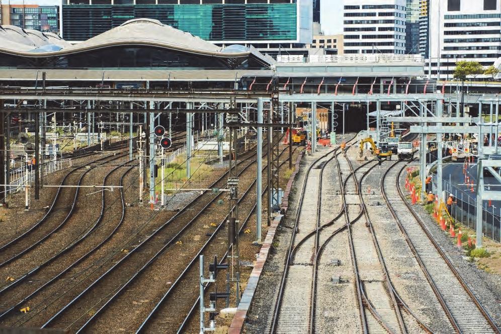 The approach to two new platforms constructed at Southern Cross Station as part of the RRL project. Photograph courtesy of DEDJTR.