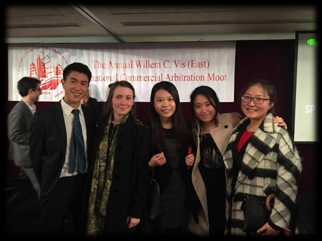 Achievements in International Mooting Competitions Experience the Difference Contd. The Vis (East) Pre-Moot Hong Kong and The 13th Annual Willem C.