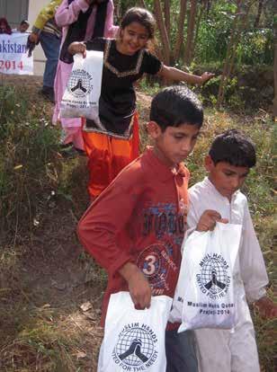 Wazirabad, Muzaffarabad and Islamabad; food parcels and gift hampers were distributed among selected HHs.