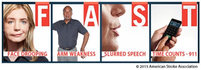 Sudden vision changes Stroke signs: Fall or injury to your head Throwing up