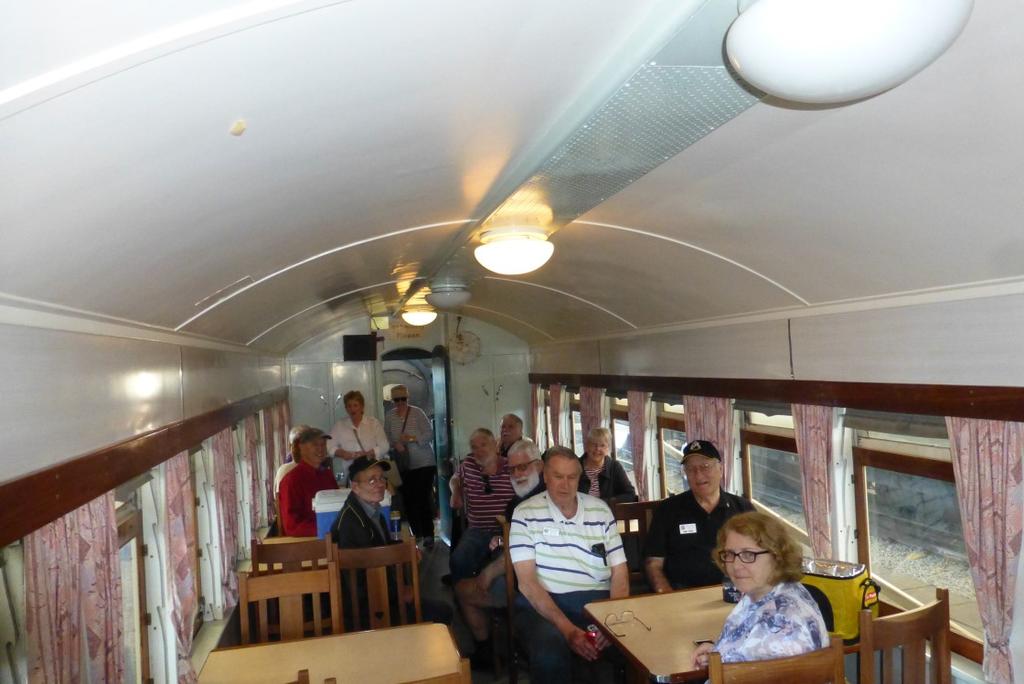 with over twenty members attending,. Thanks to Ross for organising the visit. Was great to sit in the dining carriage and remember days gone by.