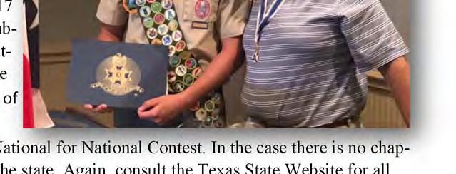 year). The contest requires the Eagle Scout to submit an 4 generation ancestor chart and a 500-word patriotic themed essay. The contest has three phases.