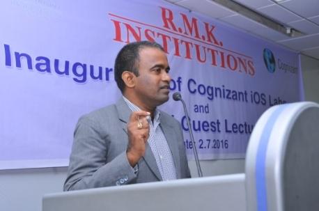 lecture on "Mobility and Cloud Computing" for 3rd year Digital Enterprise CoE students, conducted by Mr Ravikumar Maradugula, Associate Director, Global Technology Office, Cognizant