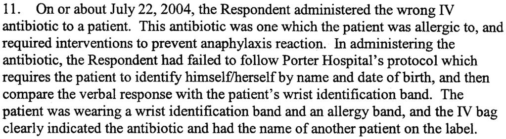 The Respondent gave the patient more V ~lium rather than less; administering approximately 100