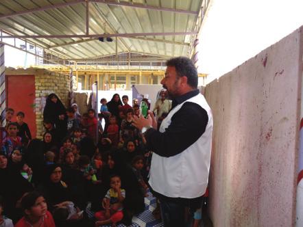 Awareness Session for Internally Displaced Persons (IDPs) in Baghdad and Maysan During this week, 17 outreach training activities were held to raise Awareness of Health Requirements for IDPs in