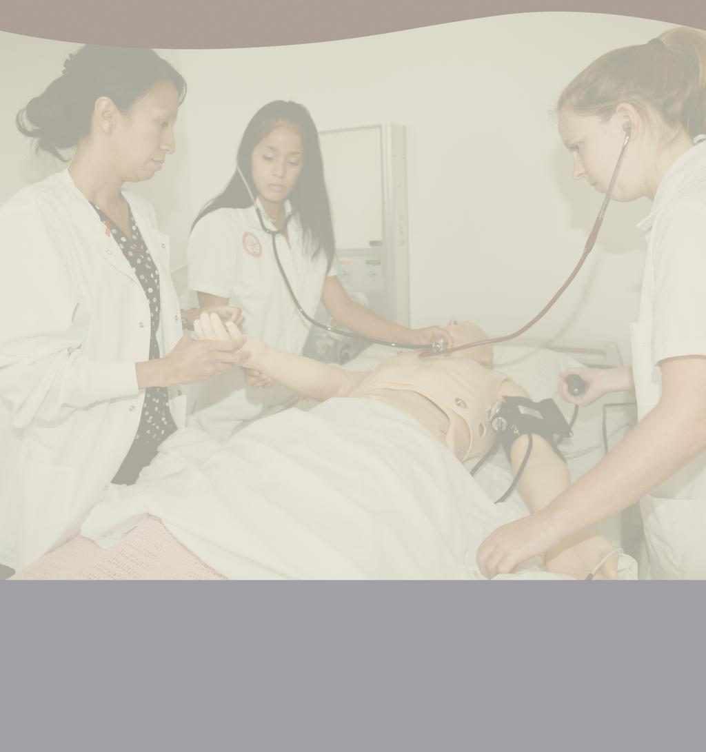 In this issue A Nursing Program student practices a procedure on a human simulator