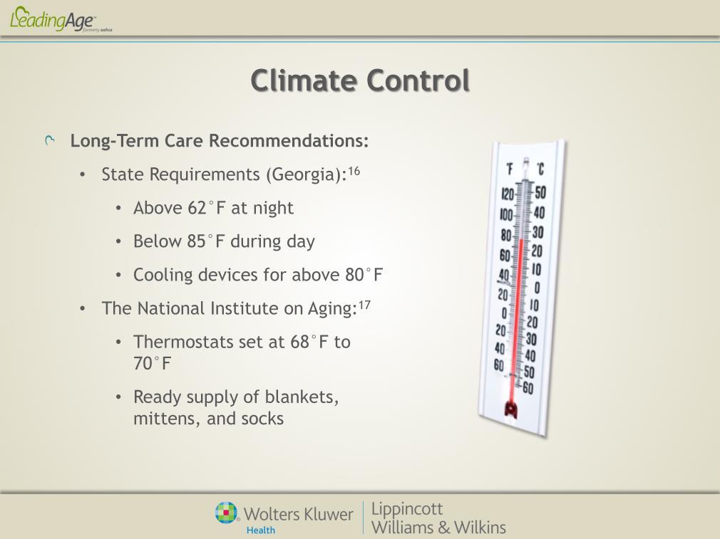 Extreme climate temperatures can greatly affect the health of older adults in a relatively short timeframe.