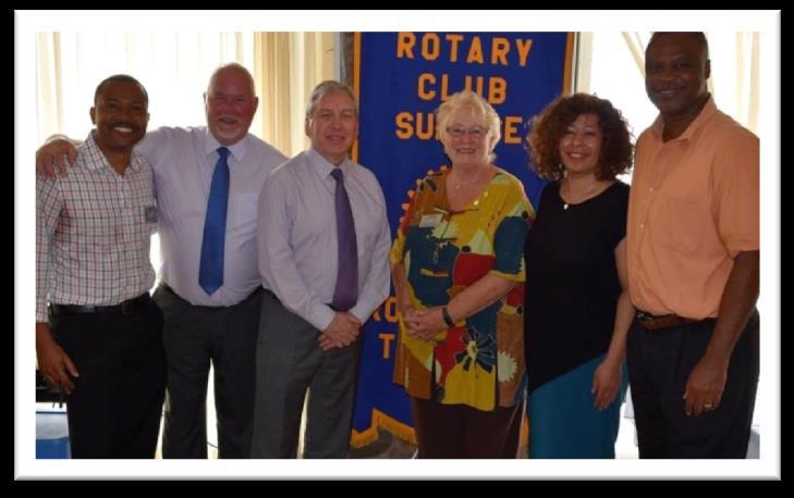 Helen attended a meeting at Ann s Club, Rotary Sunrise of Road Town with some of her UK government team. Ann said My Club was delighted to welcome them.