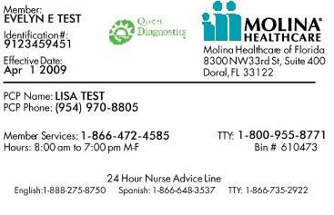 Molina Healthcare Sample Medicaid