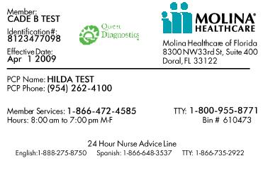 Molina Healthcare Sample