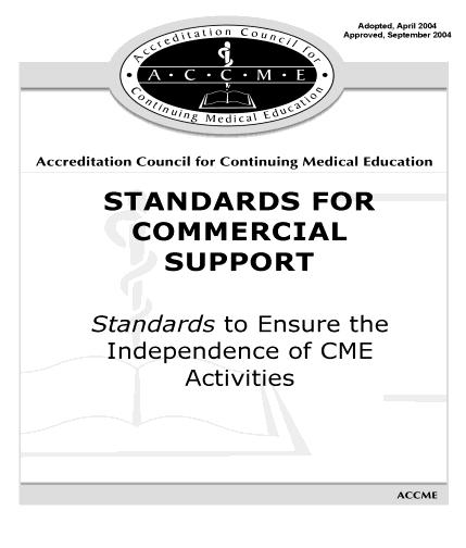 Concurrent validity We applaud the Accreditation Council for Continuing Medical Education s efforts to provide additional guidance for ensuring research independence and a free flow of scientific