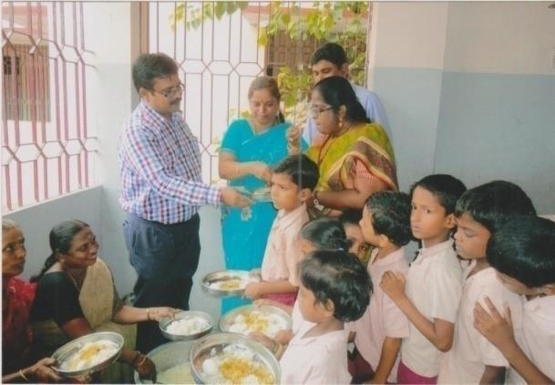 Health Department Officials checking the quality of food served under MDM Health checkups are being conducted to the Noon Meal Employees as and when health checkup is conducted to the school children.