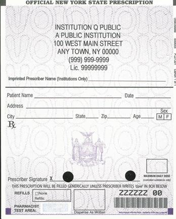 August 24, 2016 5 NYS Official Prescription Program NY issues Official New York State Prescription forms (ONYSRx) to all registered practitioners within the State Contain a