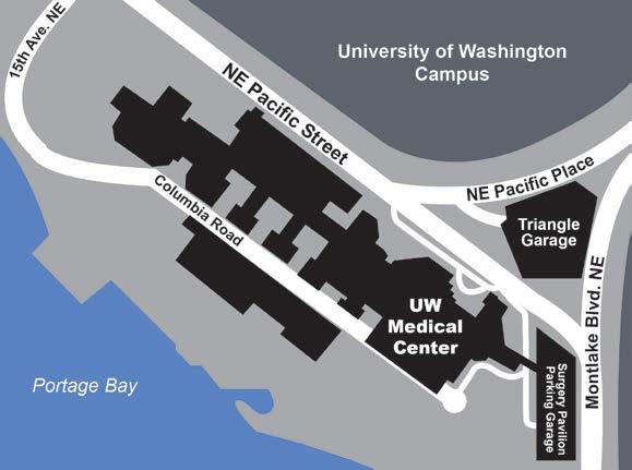 Locations and Parking UWMC UWMC is at the south end of the University of Washington campus, at 1959 N.E. Pacific St., Seattle.