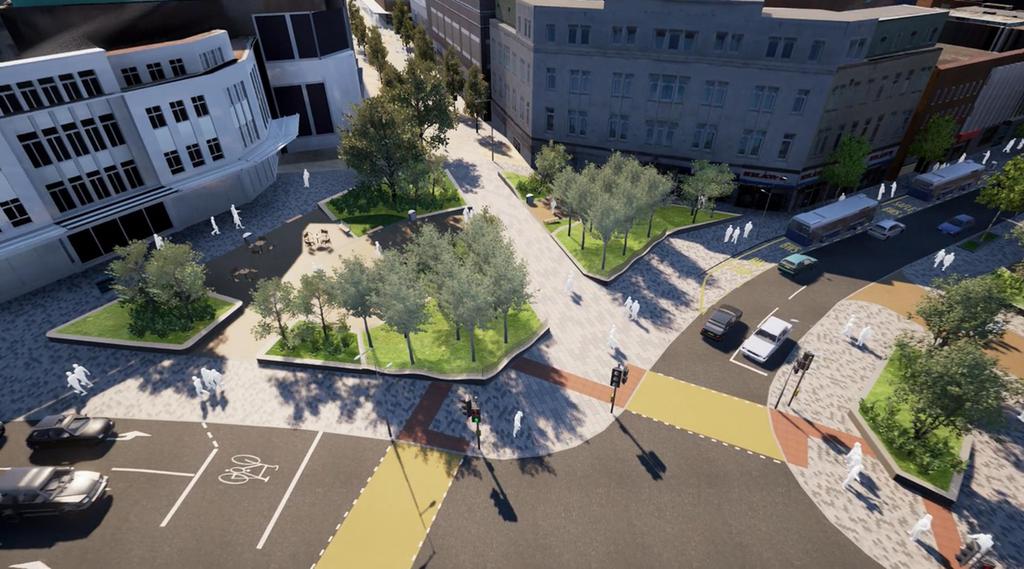 Create high quality public realm to enable office and residential development.