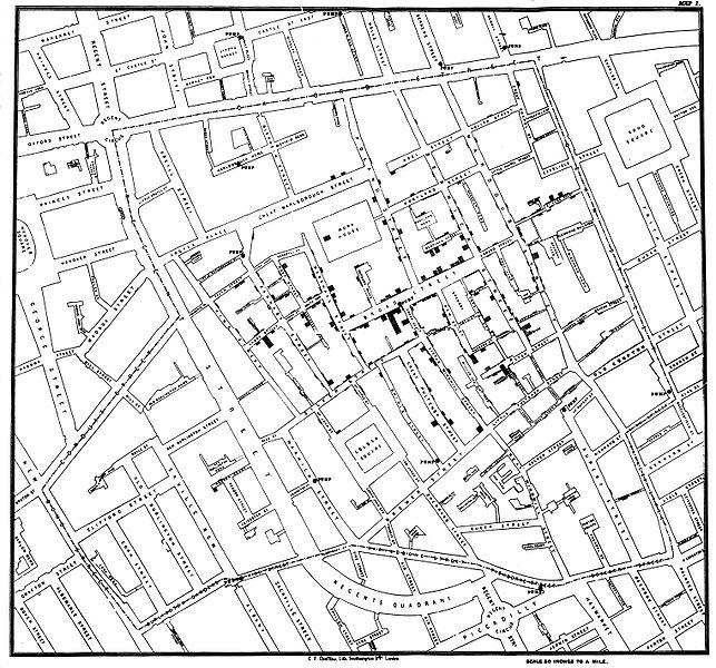 Applications of GIS to public health Outbreak investigations An oldie but a goodie John Snow (a Victorian era physician, a miasma theory critic, and a founding father of modern epidemiology)