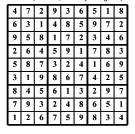 rows, columns and blocks of each digit from 1 to 9 appears only once.