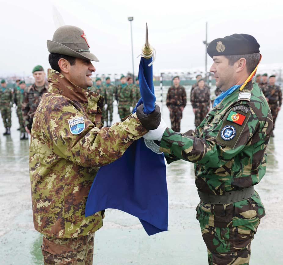 KTM CoC to Lieutenant Colonel Jorge FERREIRA. KTM has soldiers from both the Portuguese and Hungarian armies who work together as a multinational battalion.