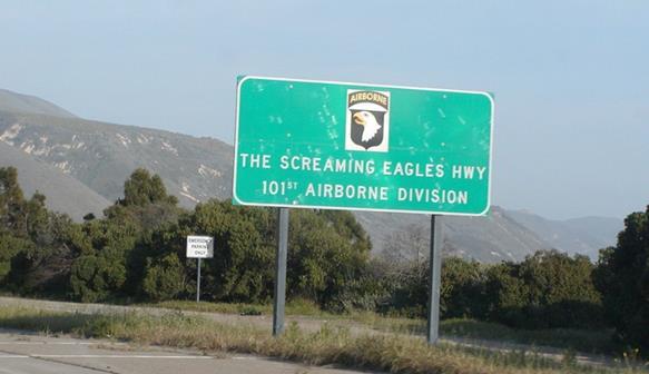 Ventura County Veteran Dedicated Highways The Screaming Eagles Highway Highway 101 Route 101 in Ventura County as the "Screaming Eagles Highway".