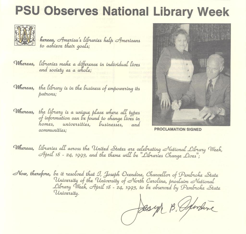 PSU Observes National Library