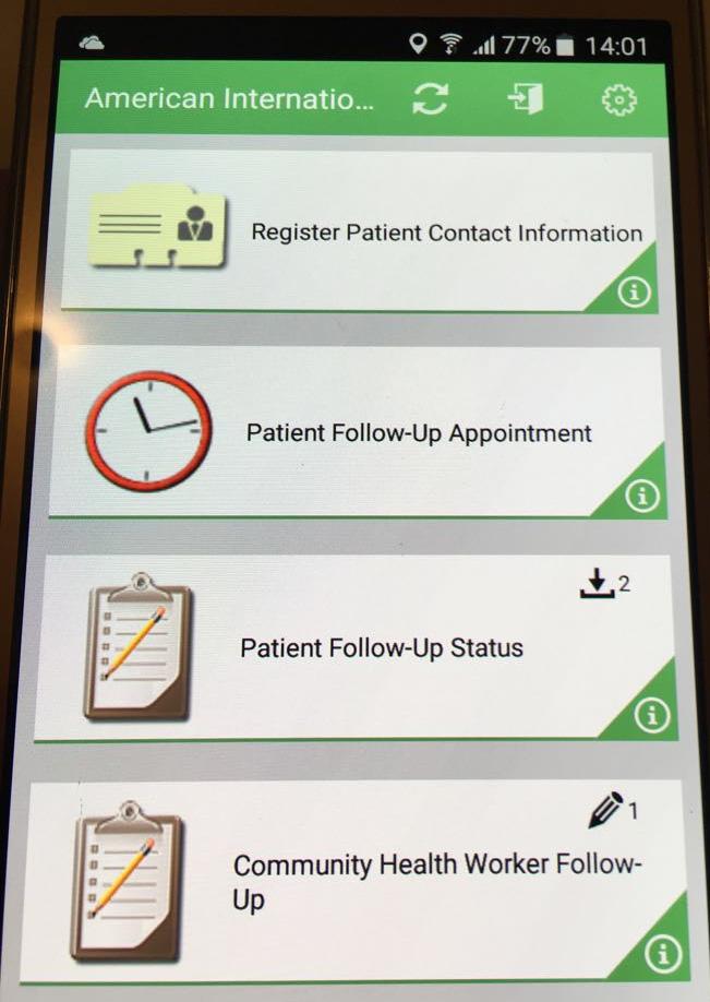 AIHA contracted US-based software company Zerion to assist with a needs assessment and create a mobile application to track patients.