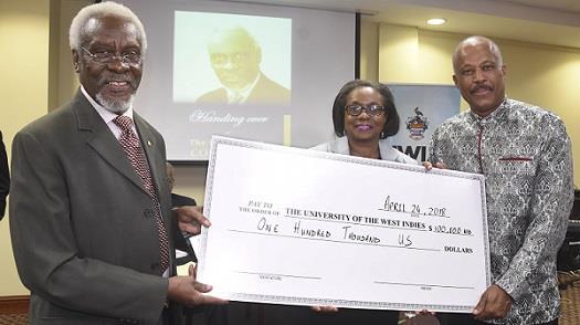 US$100,000 FROM P. J. PATTERSON TO LAUNCH SCHOLARSHIP FUND AT THE UWI https://www.mona.uwi.edu/marcom/newsroom May 14, 2018 Former Prime Minister of Jamaica, Mr. P.J. Patterson has donated US$100,000 to establish an endowment fund towards scholarships and bursaries for students at the Mona Campus of The University of the West Indies (The UWI).