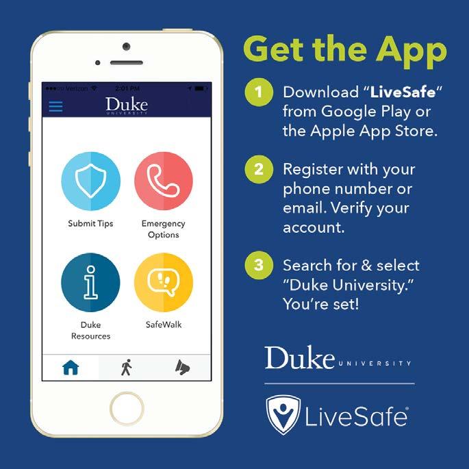 Continue to push the app through summer, including DukeALERT test in July Full