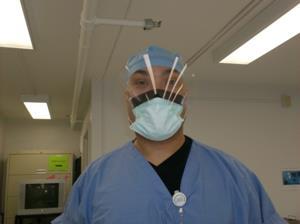Surgical Attire Tips Headgear (paper hat) cover all head and facial hair Mask
