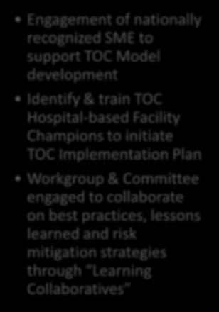 TRANSITION OF CARE PROGRAM FOR INPATIENT & OBSERVATION UNITS (TOC) (2BIV & 2BIX) Approach Engagement of nationally recognized SME to support TOC Model development