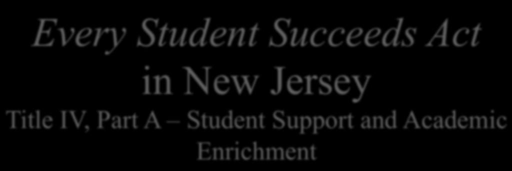 Student Support and Academic