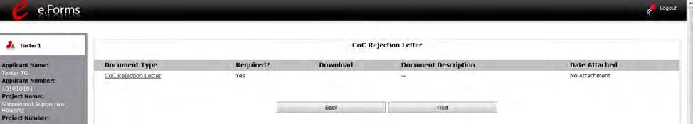 CoC Rejection Letter The following steps provide instruction on how to upload your CoC Rejection Letter to your Project Application.