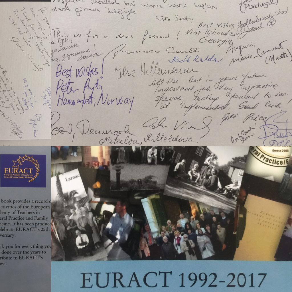 7. Visit To Executive B. and Council of our Partners A. Euract 25th year anniversary- Invited speech in anniversary celebrations 29th September, greetings from WONCA Europe and also from EGPRN.