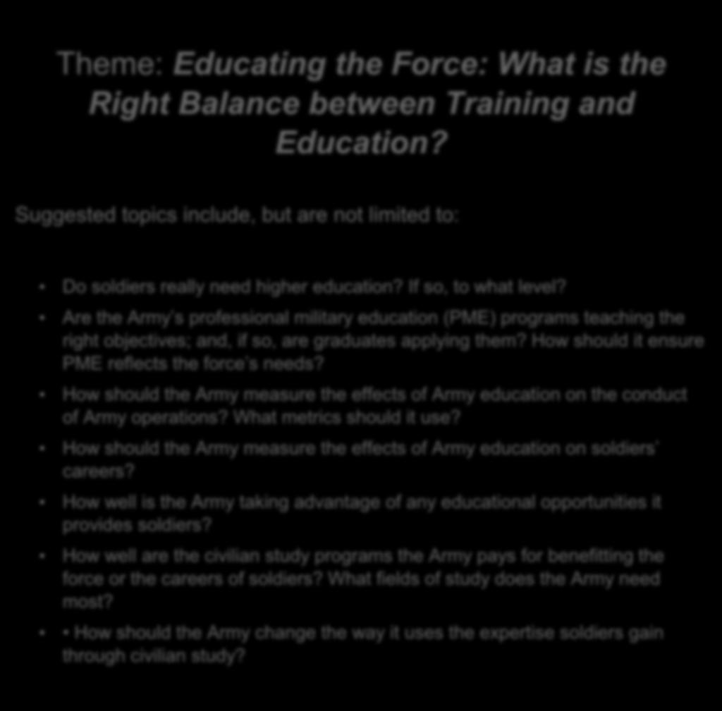 DePuy Special Topics Writing Competition announces the following topic for prospective essays: Theme: Educating the Force: What is the Right Balance between Training and Education?