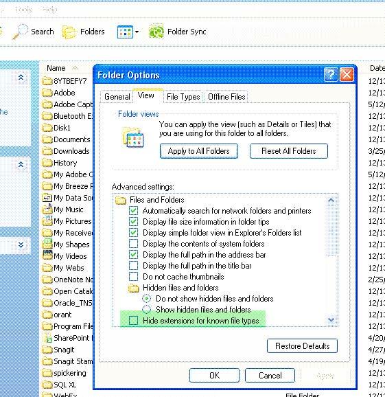 PREPARATION AND SUBMISSION OF STATE CONTROLLER S OFFICE (SCO) REPORTS If the file extensions are not visible in Windows Explorer, modify the setting by navigating to the Folder Options panel and