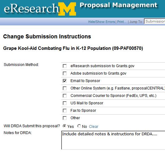 proposal If the proposal documents are not finalized ORSP will