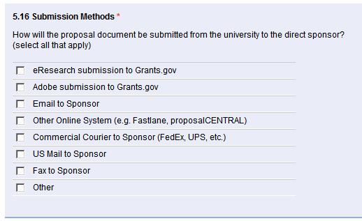 Submission Methods & Uploading Final Proposal Documents Submission Methods are indicated on the PAF Worksheet & can be changed using Submission Methods activity.