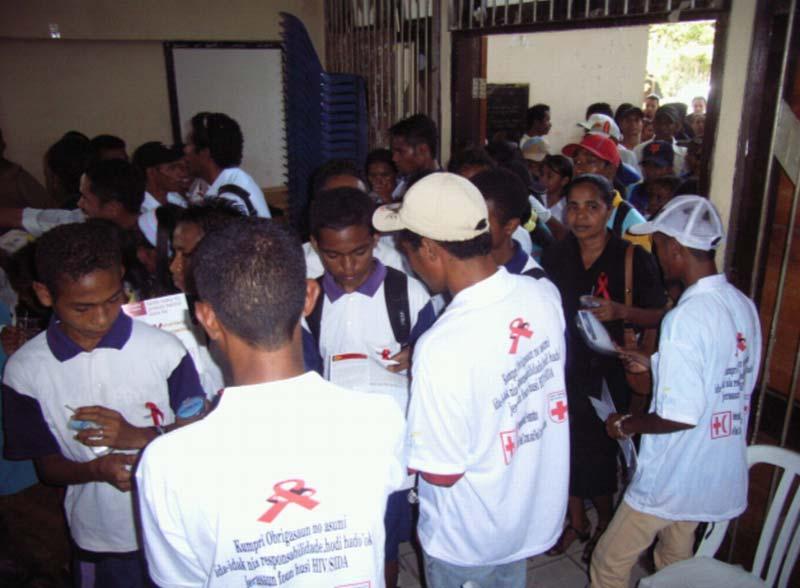 The CVTL is one of the most active organizations in implementing HIV/AIDS projects in Timor-Leste, supported by the Federation secretariat and other partners.