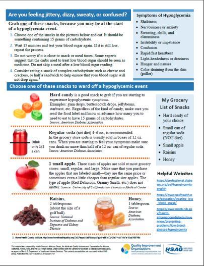 HRM Resource: Spotlight on Diabetic Hypoglycemia 23 2. Data files provided to (HSAG) by the Centers for Medicare & Medicaid Services (CMS) April 2016 March 2017.