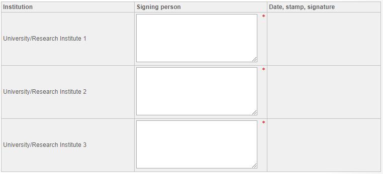Then download the forms ( Download Part II/5 as PDF document ) and have these signed, together with the date and a legible stamp.