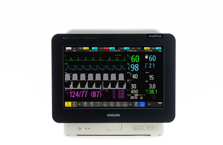 Patient Monitors IntelliVue MX40 The IntelliVue MX40 wearable patient monitor gives you technology, intelligent design, and innovative features you expect from Philips in a device light enough and