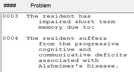 Changing the Type creates a record for this problem in the Care Plan problem history file.