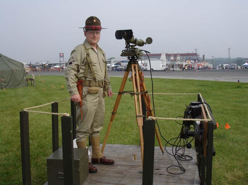 The M1910A1 azimuth instrument station was a strong draw. In this photo, SSG Houck is posted as primary instructor. The station was a raised platform.