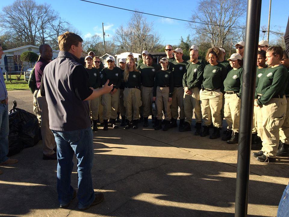 Lt. Governor Tate Reeves and Mayor Johnny Dupree addressing AmeriCorps