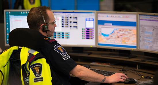 This equals a geographical area of over 10,000 km2. The Ottawa Paramedic Service manages these dispatching services under contract for the Ministry of Health and Long Term Care.