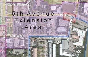 Redevelopment Programs 5 th Avenue Extension Consistent setback requirements to provide more continuous pedestrian experience Create 6 th Avenue Secondary Pedestrian Way Ensure there is connectivity