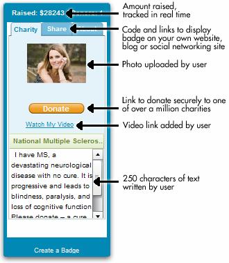 Fundraising Widgets A person-to-person fundraising widget is an online tool that permits a portion of one webpage