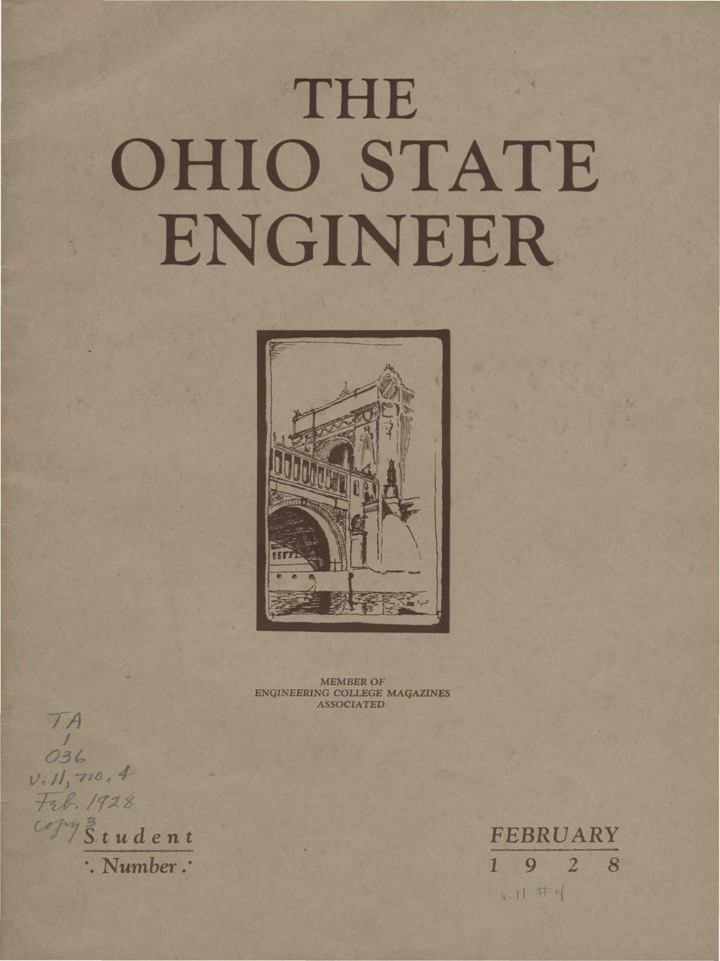 THE OHIO STATE ENGINEER TA O36 4 MEMBER OF ENGINEERING