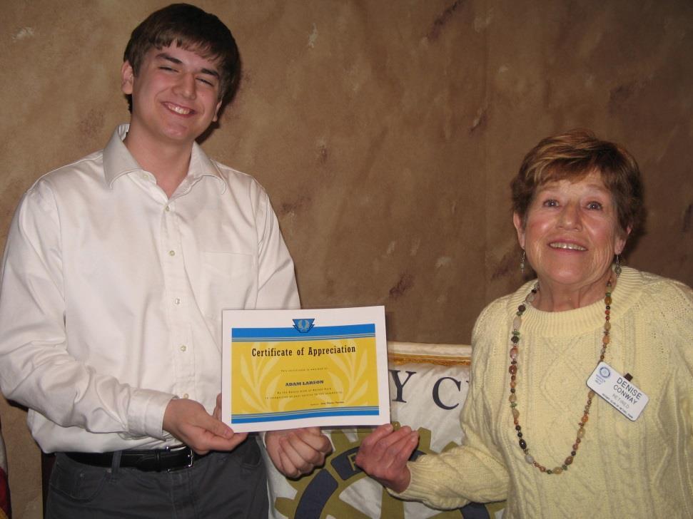 Rotary Names Adam Larson Its March Student Of The Month Bethel Park High School senior Adam Larson was named the March Student of the Month by the Rotary Club of Bethel Park.