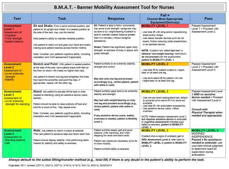 Banner Mobility Assessment Tool